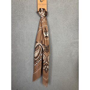 Steve Madden Women's Oversized Multifunctional Paisley Scarf Brown One Size NWTs